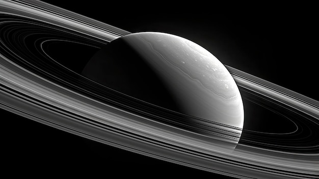 Una foto del planeta Saturno con los anillos visibles.