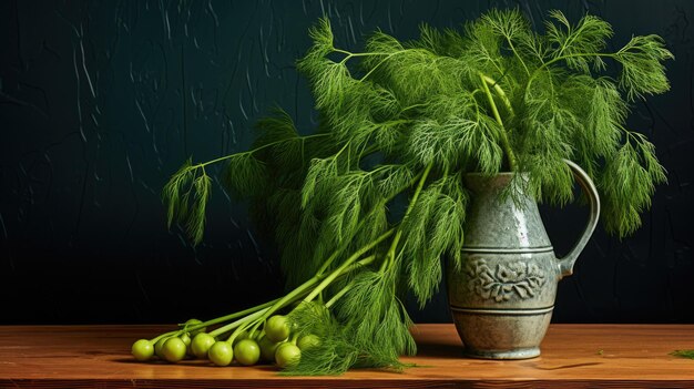 Foto de planta de eneldo fresco.