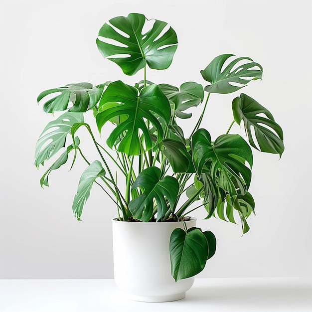 Foto de plantas de interior en un fondo blanco aislado