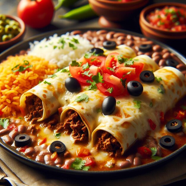 Foto de un plato de enchiladas