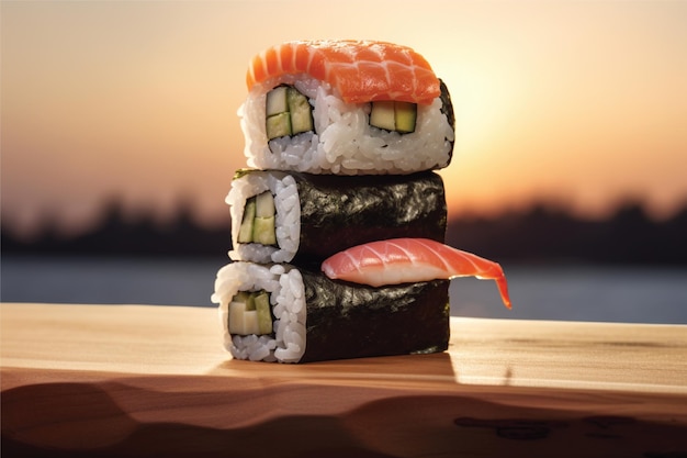 foto de plato de sushi