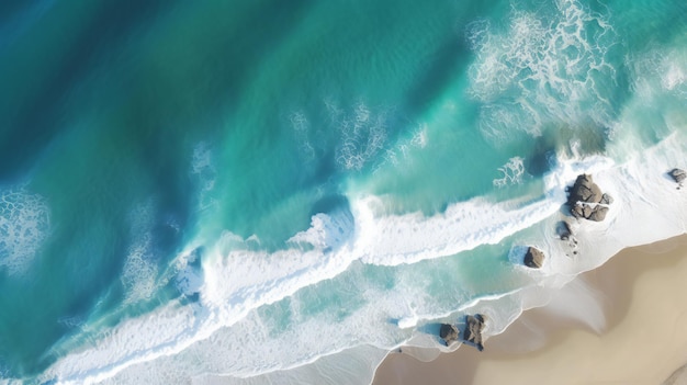 Una foto de una playa con agua turquesa y arena blanca.