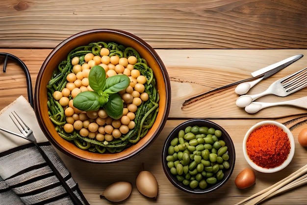 foto prato de tigela de Buda com legumes e leguminosas