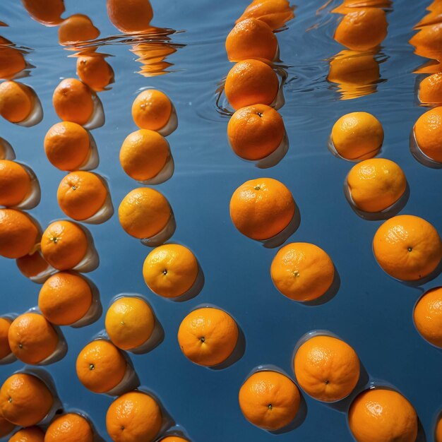 Foto foto premium reife orangenfrüchte mit frischem wasser hintergrundwerbung vorlage