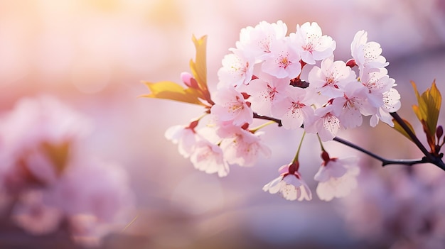 Foto primavera fundo flores de cerejeira linda natureza