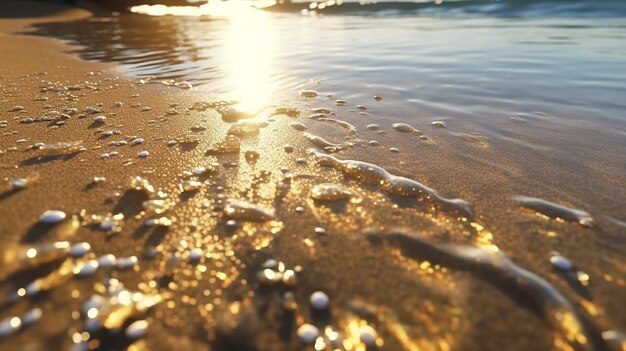 Foto de primer plano de fondo de textura de playa de arena