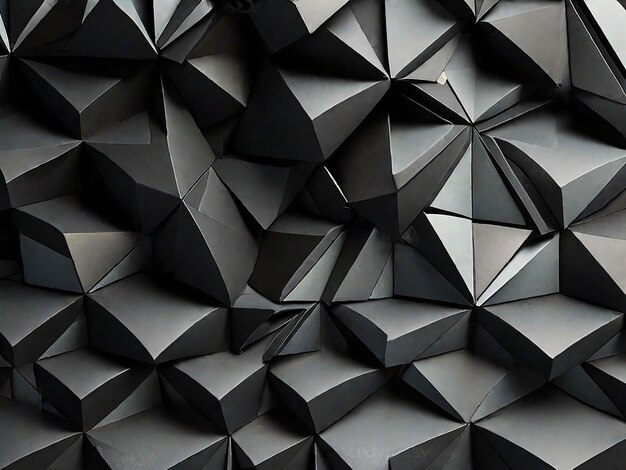 Foto en primer plano de formas geométricas negras fondo abstracto