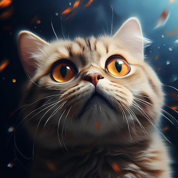 Una foto en primer plano de un gatito lindo