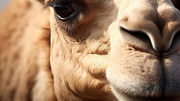 Foto foto en primer plano de lensbaby óptica camello en luz beige artesanía ecológica