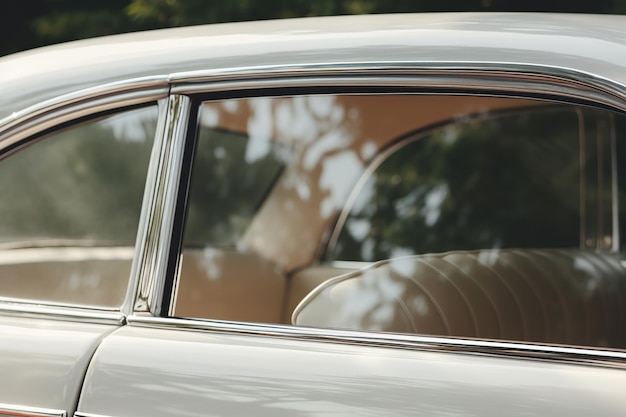 Foto en primer plano de un nuevo coche moderno blanco