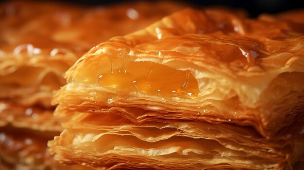 Foto una foto de un primer plano de la pastelera de bronce dorado