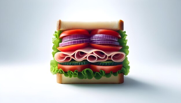 Una foto en primer plano de un sándwich de club