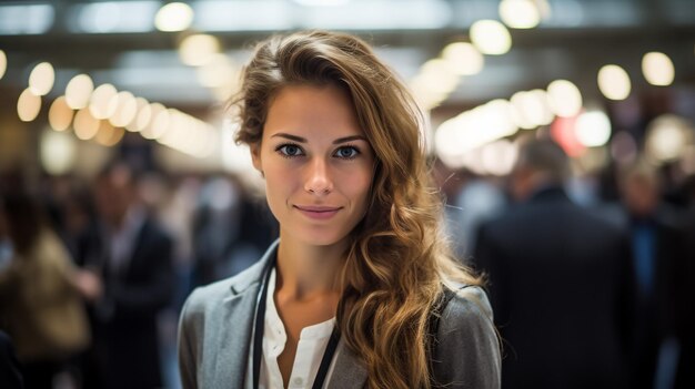 Foto una foto profesional de linkedin para una atractiva mujer rusa que es una expatriada en asia ella es atractiva hermosa y segura de sí misma