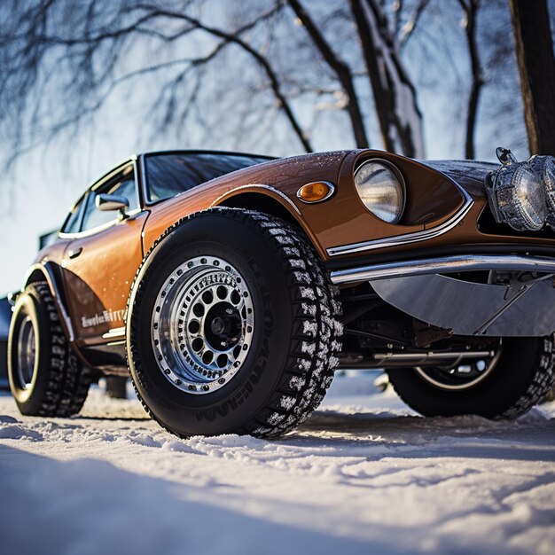 foto profesional de una moto de nieve modificada