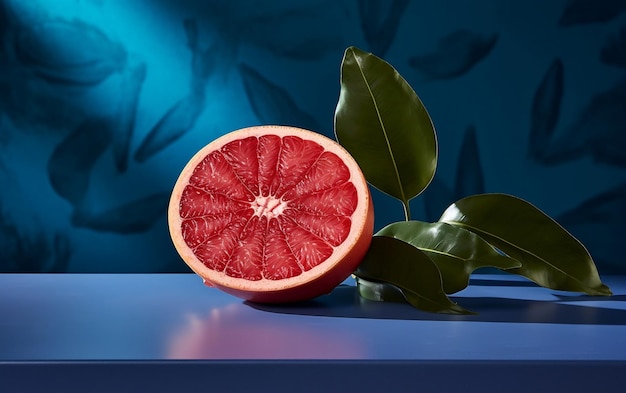 Una foto profesional de un pomelo sobre un fondo blanco Ai generativo