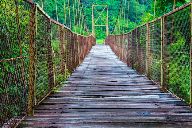 Foto del puente en el pueblo de Lamsujen Aceh Besar