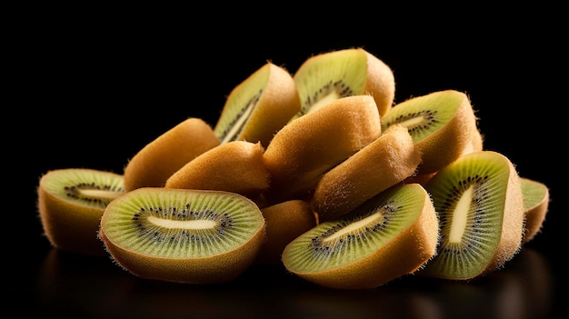 Una foto de un puñado de rebanadas de kiwi secas