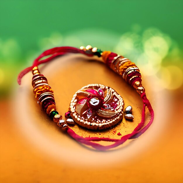 Foto Raksha Bandhan mit Rakhi isoliert Generative KI