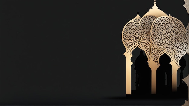 foto Ramadan Kareem Eid Mubarak lâmpada elegante real com mesquita sagrada