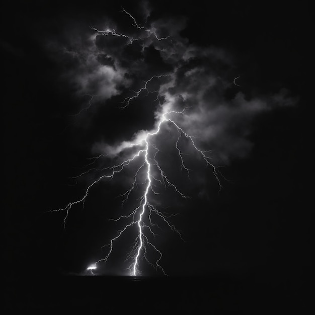 Foto rayo con fondo negro