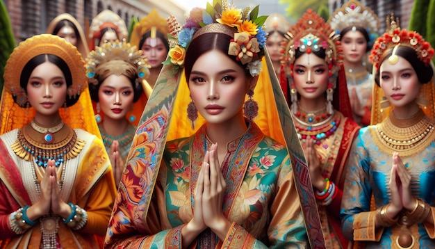 Foto real como Armonía Cultural Una celebración vibrante de la diversidad cultural que muestra las tradiciones en