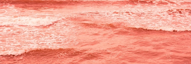 Foto real ondas de água do mar fundo abstrato natureza poder vermelho laranja brilhante mais tom em estoque