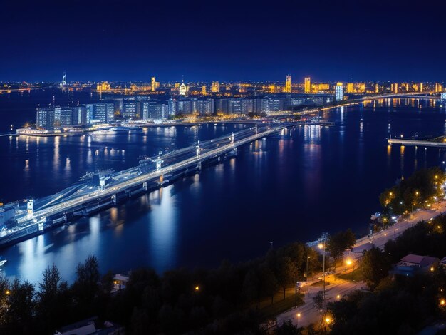 foto realidad ciudad por la noche generativo ai