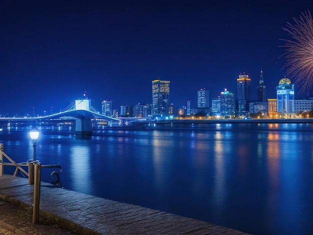 foto realidade cidade à noite generativo ai