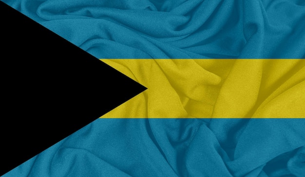 Foto realista de la bandera de Bahamas