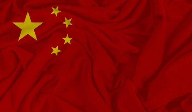 Foto realista de la bandera de China