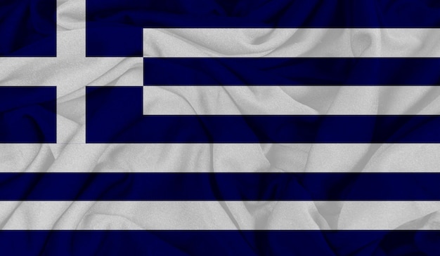 Foto realista de la bandera de Grecia