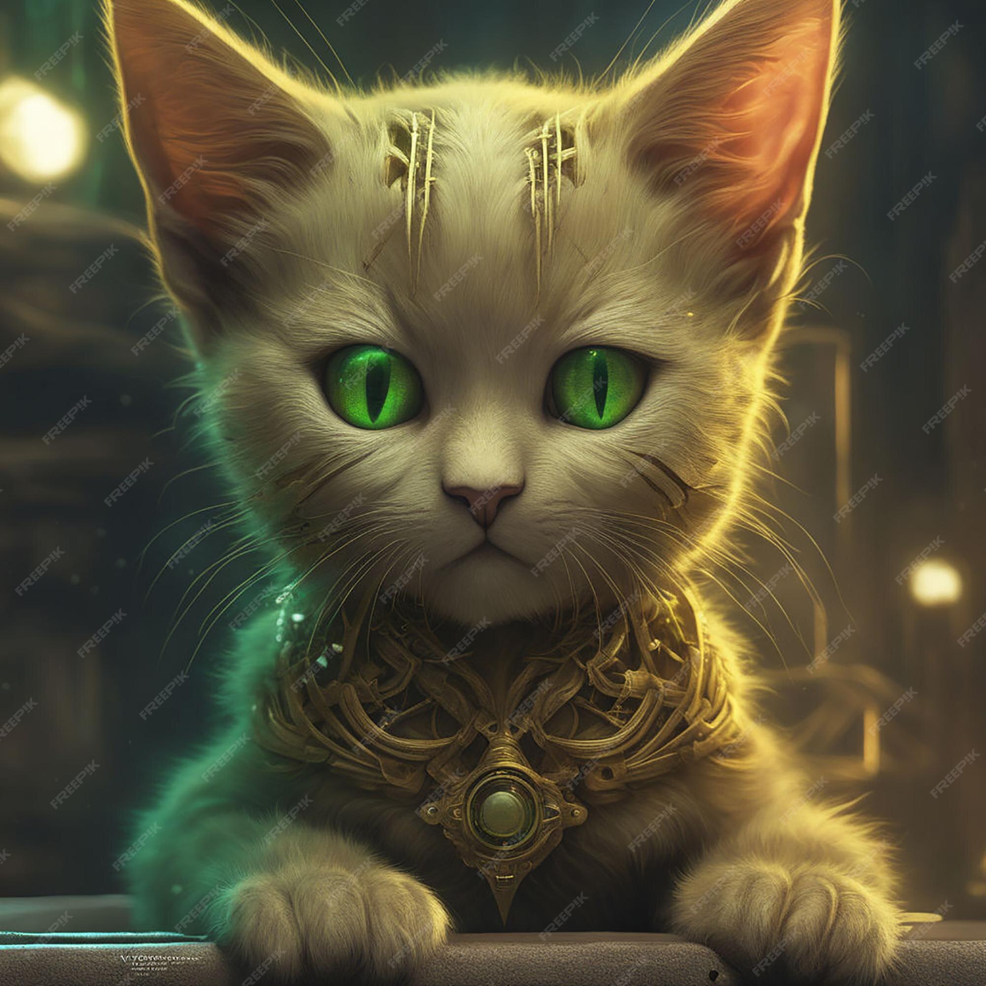 Bela imagem de ilustrações de gato realista