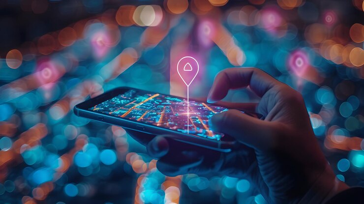 Foto foto realista especialista em marketing móvel aproveitando dados de localização especialista em anúncios direcionados e