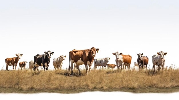 Una foto de un rebaño de vacas pastando