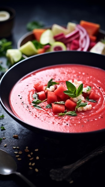 Foto foto receta gazpacho sandía