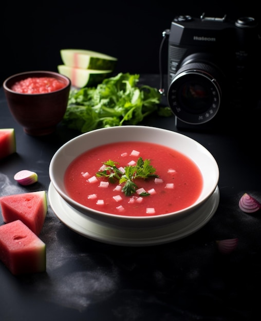 Foto foto receta gazpacho sandía