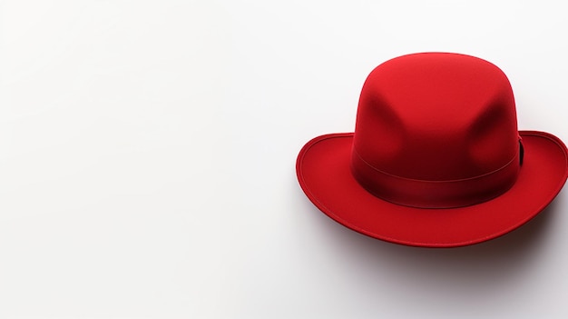 Foto foto de red bowler hat aislado sobre un fondo blanco