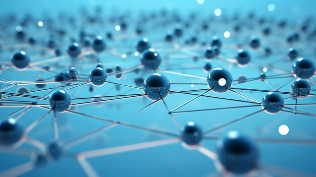 Una foto de una red de cadena de bloques en toda su longitud