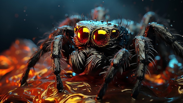 Foto renderizada en 3D de una araña