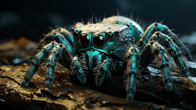 Foto renderizada en 3D de una araña