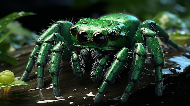 Foto renderizada en 3D de una araña