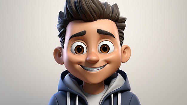 Foto una foto renderizada en 3d de un diseño de personaje de dibujos animados