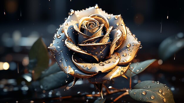 Foto renderizada en 3D del diseño de rosas premium