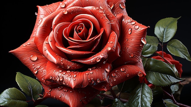 Foto renderizada en 3D de un hermoso diseño de rosas