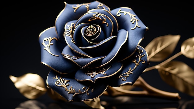 Foto renderizada en 3D de un hermoso diseño de rosas