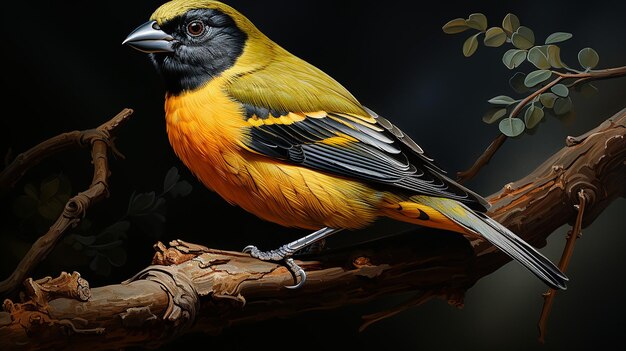 Foto renderizada en 3D de la ilustración de un pájaro