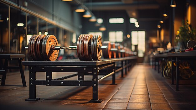 Foto renderizada en 3D del interior del gimnasio