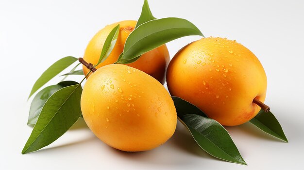 Foto renderizada en 3D de un mango sobre un fondo blanco