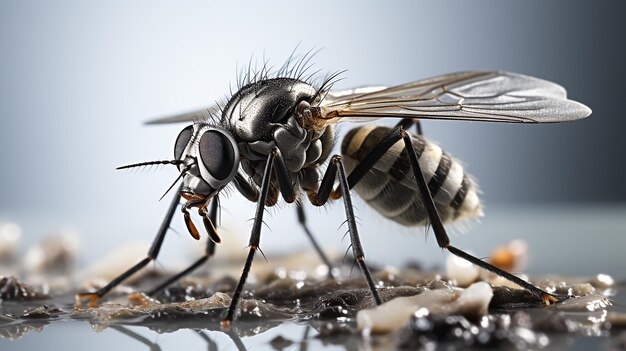 Foto renderizada en 3D de la mosca doméstica