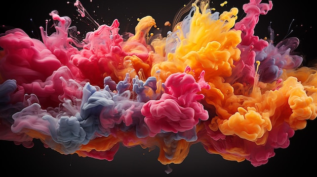 Foto renderizada en 3D de papel tapiz de humo de color